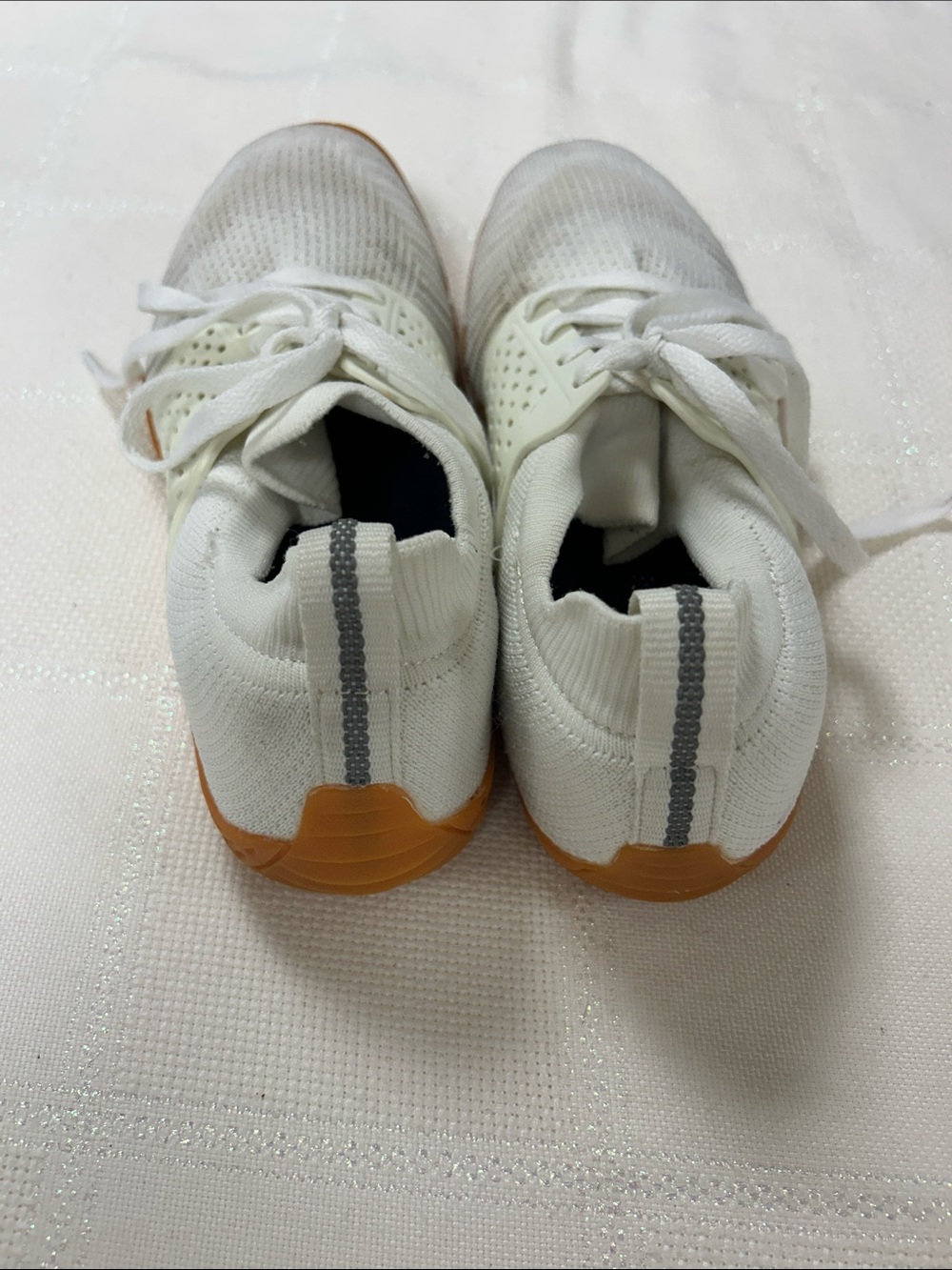 White Knit Men’s Training Sneakers - Comfortable Lightweight Design image 3